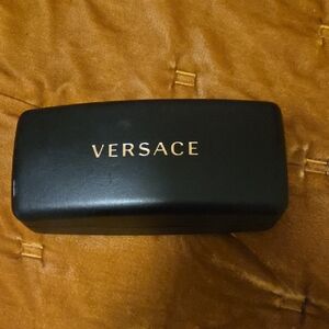 Versace Leather Black  Eyewear Case